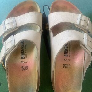Birkenstock Arizona 39 R White Rainbow footbed